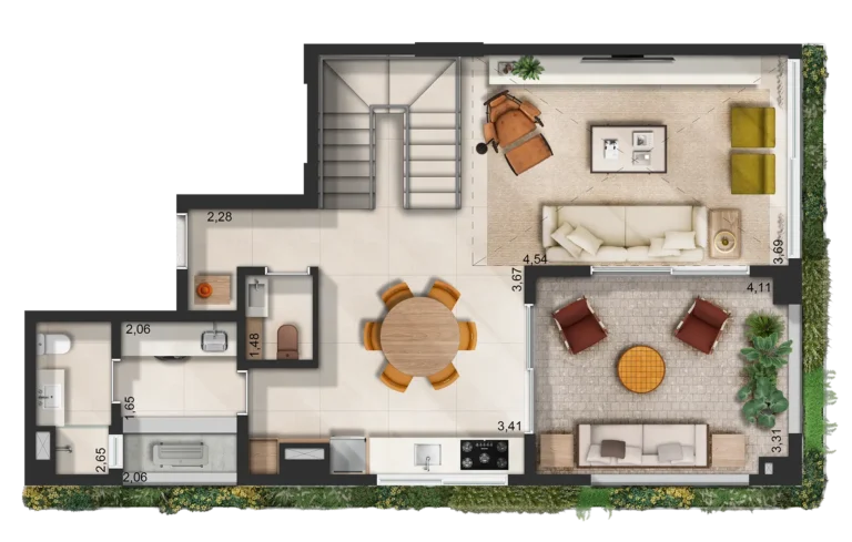 185m² - 2 suítes - 2 vagas